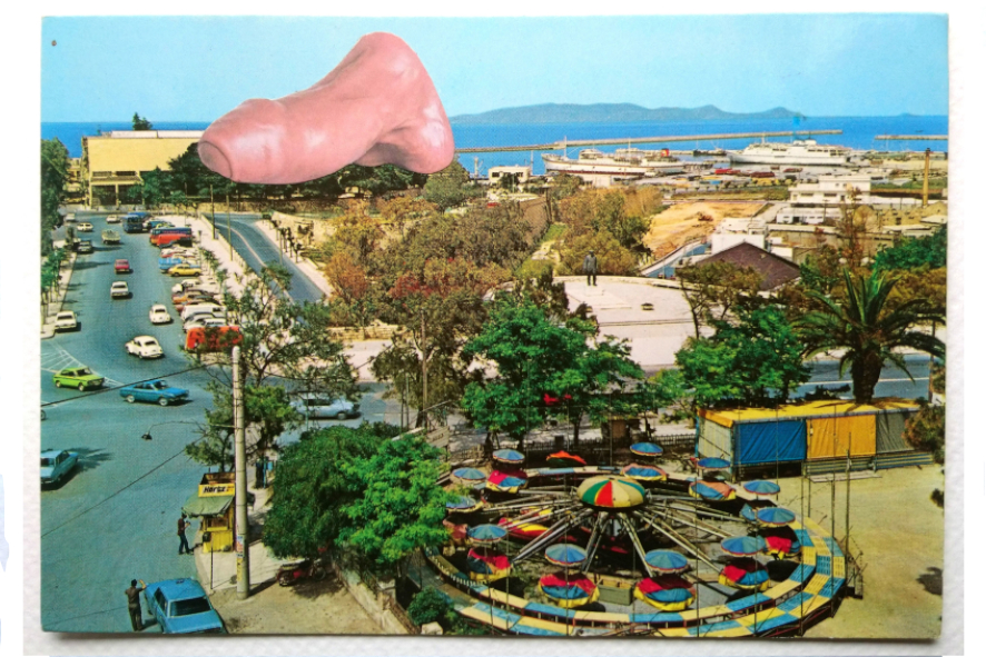 Dildo Postcard by artist Paul Coombs