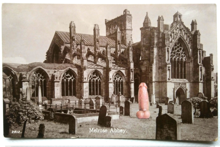 Dildo Postcard by artist Paul Coombs