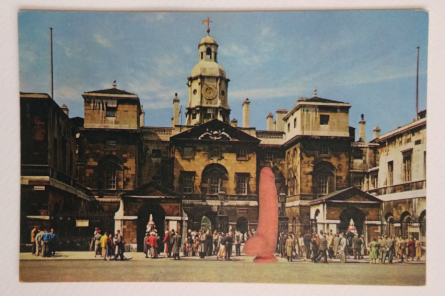 Dildo Postcard by artist Paul Coombs