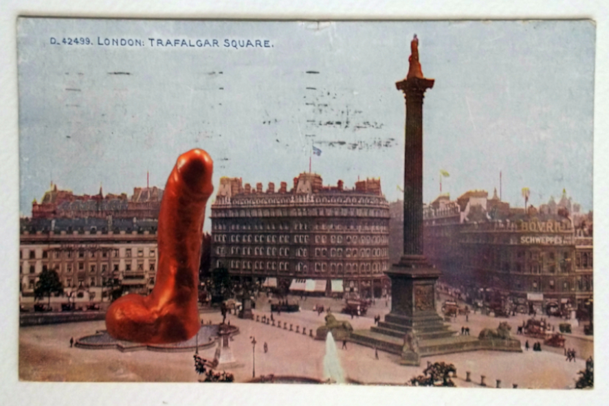 Dildo Postcard by artist Paul Coombs