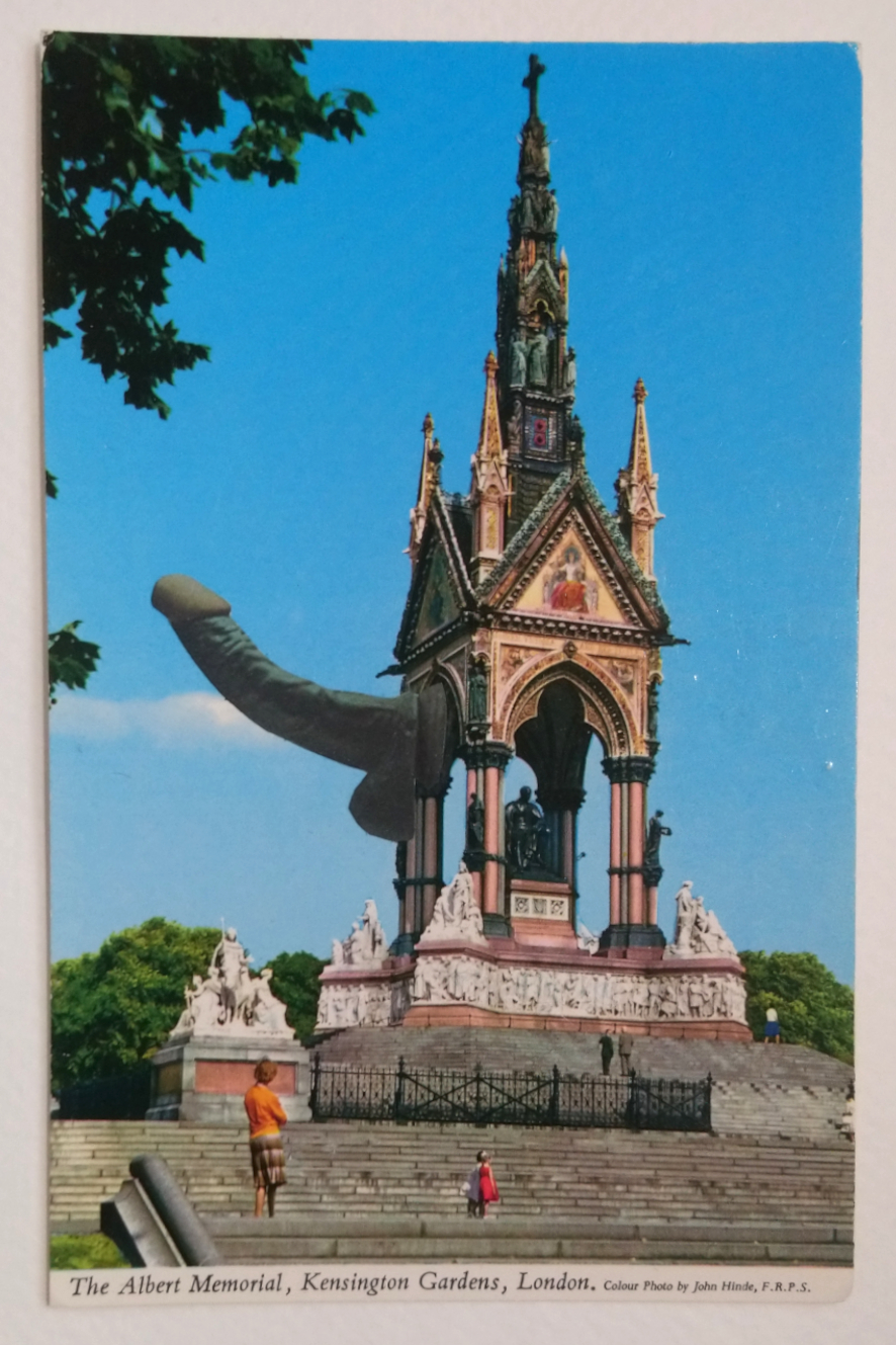 Dildo Postcard by artist Paul Coombs