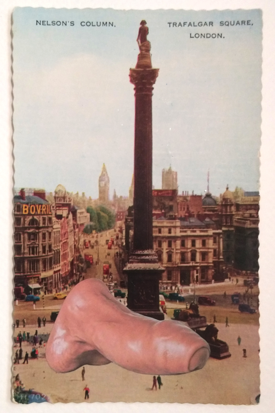 Dildo Postcard by artist Paul Coombs