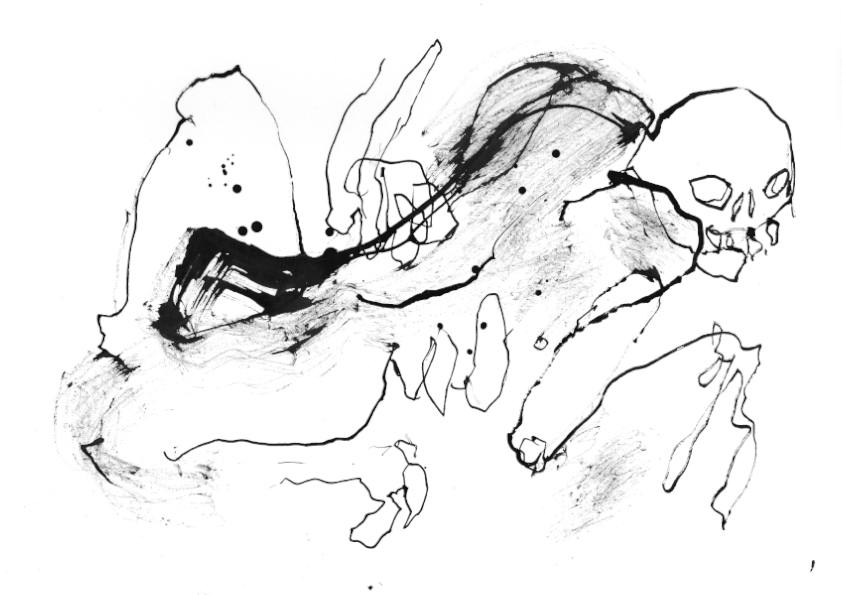 Human Remains, ink on paper, artist, Paul Coombs, gay, queer, lgbtqiplus, drawing, collage, art