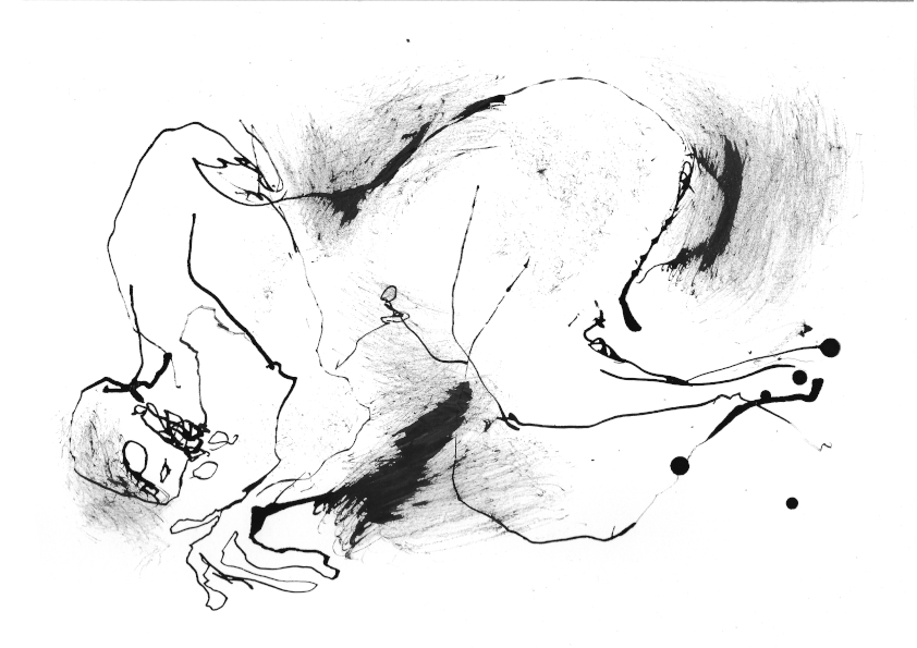 Human Remains, ink on paper, artist, Paul Coombs, gay, queer, lgbtqiplus, drawing, collage, art