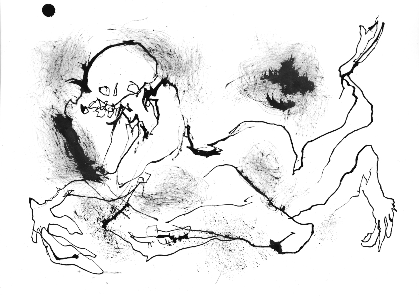 Human Remains, ink on paper, artist, Paul Coombs, gay, queer, lgbtqiplus, drawing, collage, art