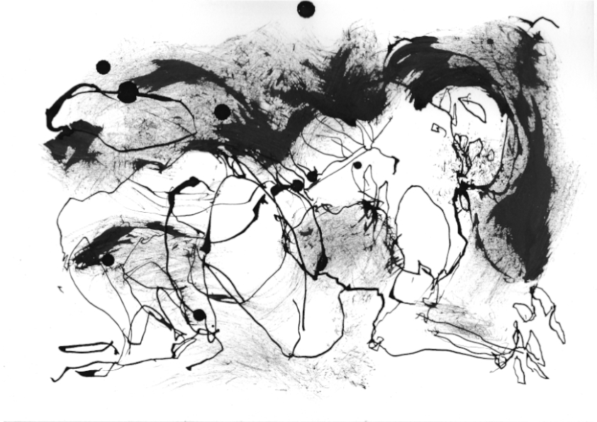 Human Remains, ink on paper, artist, Paul Coombs, gay, queer, lgbtqiplus, drawing, collage, art