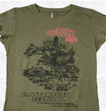 Glastonbury Festival Park Tshirt by artist Paul Coombs
