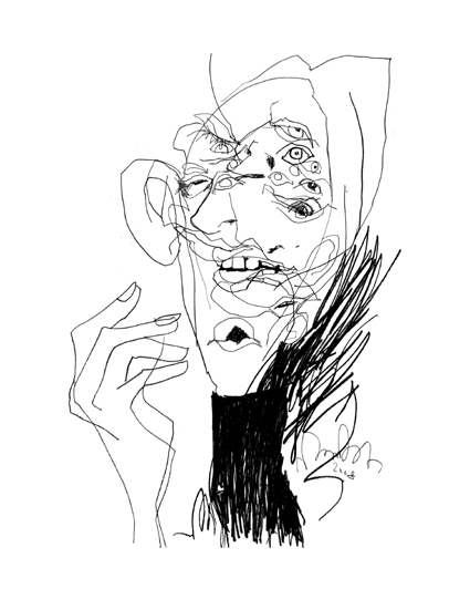 Sanguine Bullshit Drawing by Paul Coombs